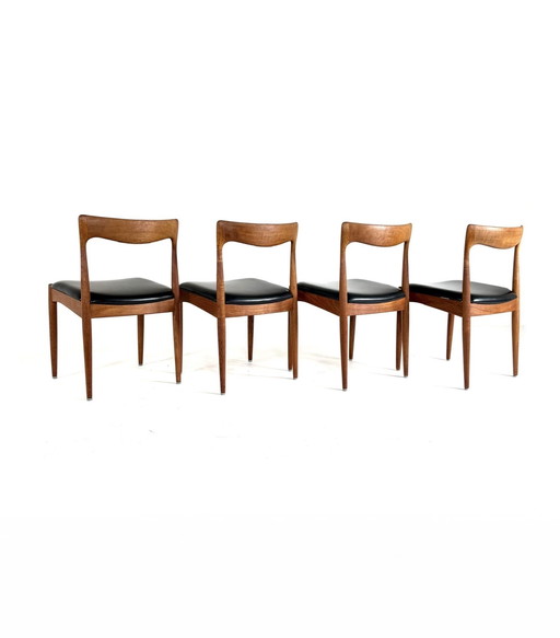 4x chaise de salle à manger vintage, Arne Vodder, Vamo Sønderborg Møbelfabrik '60