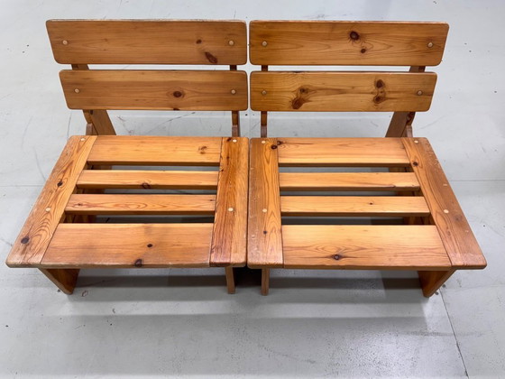 Image 1 of 6 brutalistische architectonische klooster lounge stoelen modulaire set van 6