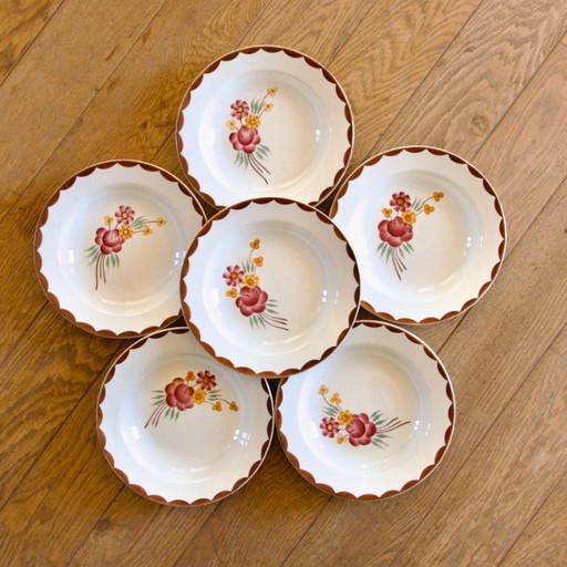 Antique plates from 1920, Choisy-le-Roi, Creil & Montereau