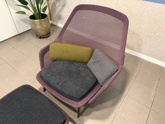 Vitra | Bouroullec | Slow Chair + Ottoman | Viola | 1 pezzo – Sedie e poltrone, Metallo, Tessile (photo 6 of 9)