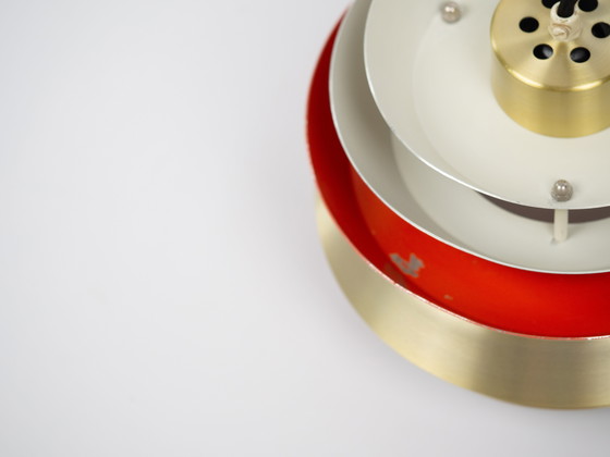 Image 1 of Pair of 2 Swedish Vintage Pendant Lamps Trava by Carl Thore, Granhaga, 1960s