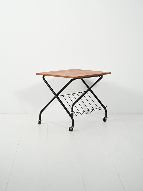 Image 1 of Scandinavian coffee table with magazine rack, 1960s–70s