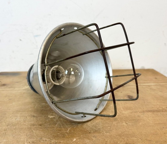 Image 1 of Grey Industrial Aluminium Cage Pendant Lamp, 1970s