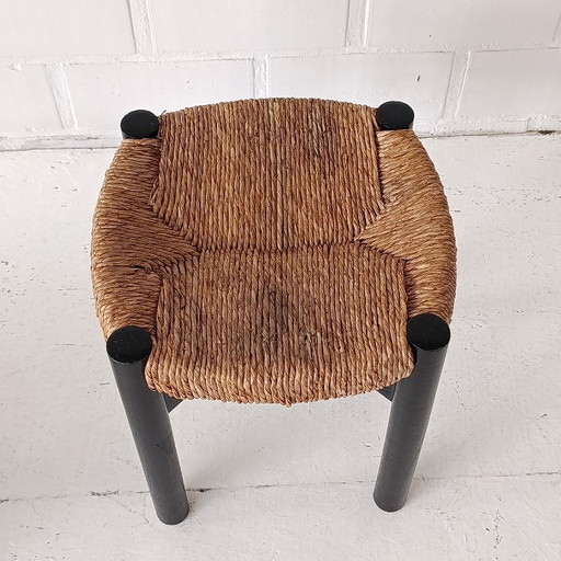 1950s Charlotte Perriand Krukje Stool Meribel Steph Simon – Rattan, Wood (photo 2 of 8)