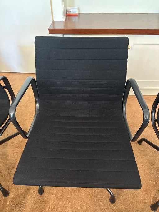 5x Vitra Eames EA107 black Hopsak office chairs