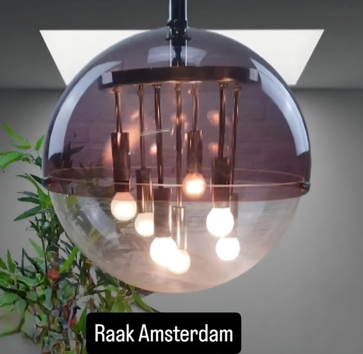 Lampe globe de l'ère spatiale, attribuée à Raak