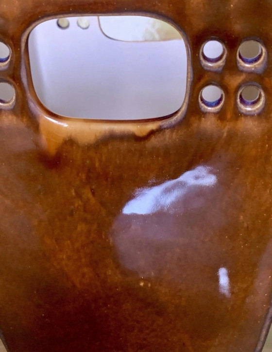 Mirror-effect glazed ceramic vase from the 1960s/70s (photo 3 of 12)