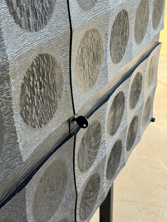 Image 1 of Brutalist Bar Cabinet in Black Stained Oak by J. Batenburg for MI Belgium