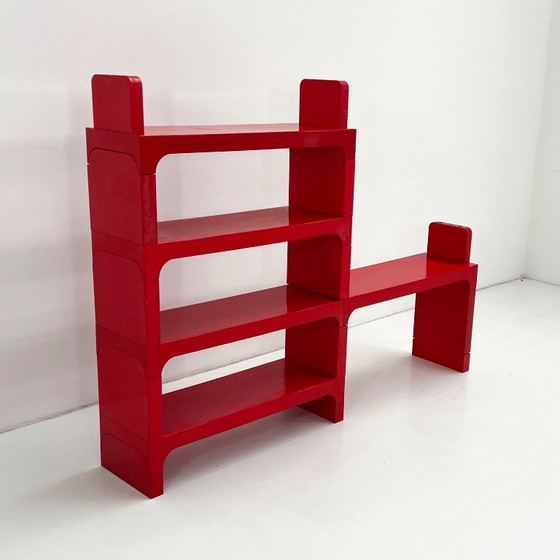 Estantería modular roja de Olaf Von Bohr para Kartell, años 70 – Librerías, Plastic (photo 7 of 13)