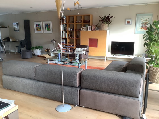 Image 1 of Sleek modular corner sofa Leolux (2x three-seater sofa and 1x footstool)