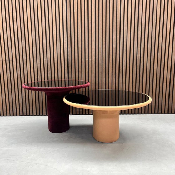 Image 1 of COR Echo side table red velour