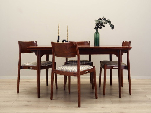 Set di quattro sedie, design danese, anni '70, produzione: Danimarca