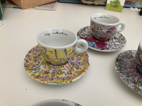 Image 1 of illy collection- 1998 -Robert Rauschenberg: World cups 5 tazzine da caffè espresso