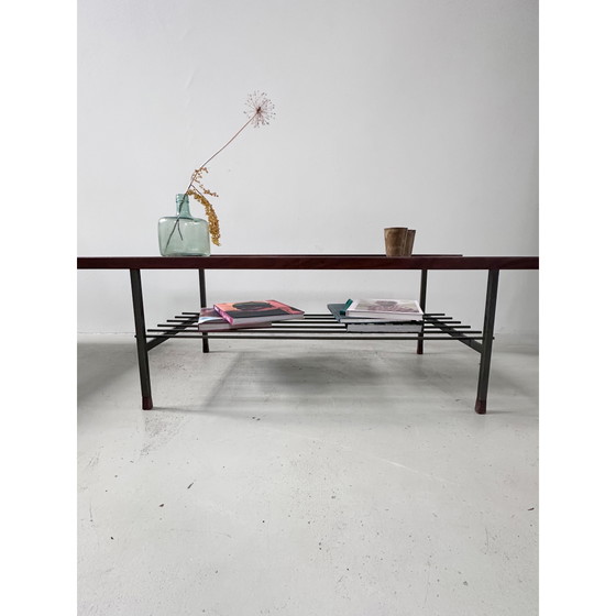 60’ Salontafel In Staal, Hout & Glas – Metal (photo 4 of 15)
