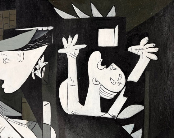 Image 1 of Pablo Picasso – Guernica - Hand-Painted Interpretation | Oil on canvas (rolled up)