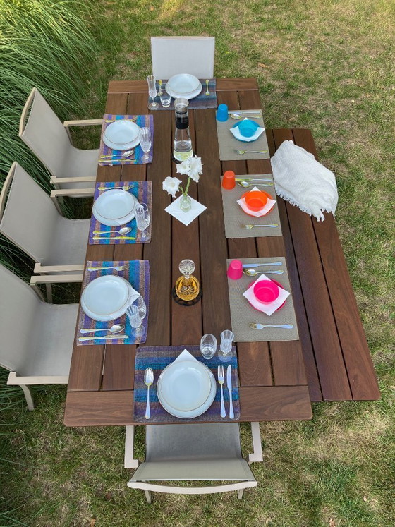 Image 1 of Tuintafel "Family" 8P - Braziliaanse Walnoot - Ambacht