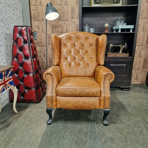 Chesterfield Lazychester recliner (M) - Vintage Brown