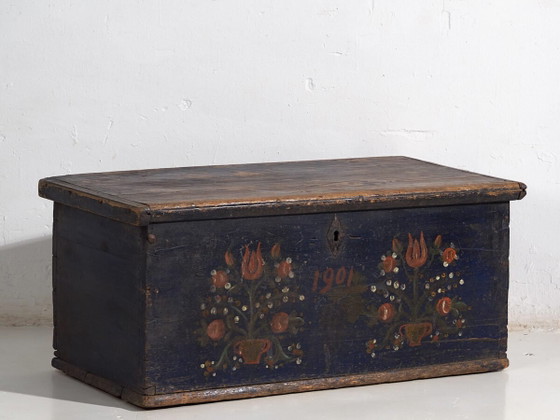 Baule antico con motivi floreali (Anno 1901) #41 – Armadi contenitori, Rustic (photo 2 of 40)