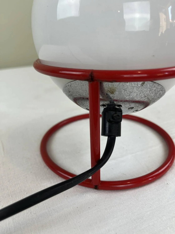 Vintage Italian design ball lamp from the 1970s. – Table lamps, Metal, Space Age (photo 10 of 17)