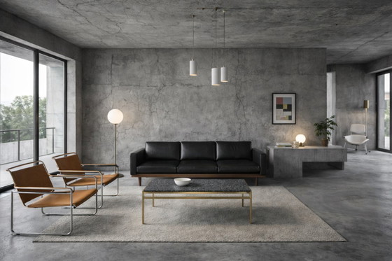 Image 1 of Vintage Mid-Century Italian Modern Brass Coffee Table with Stone Top, 1970s