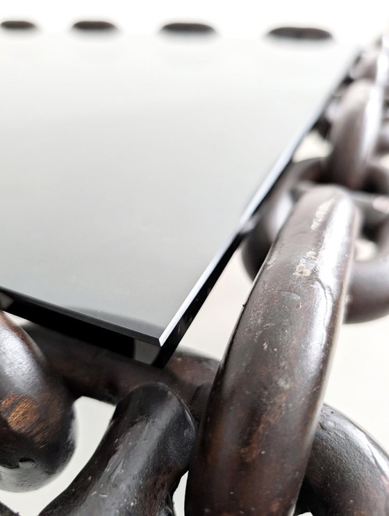 Image 1 of Brutalist Chain Link Coffee Table 1970s