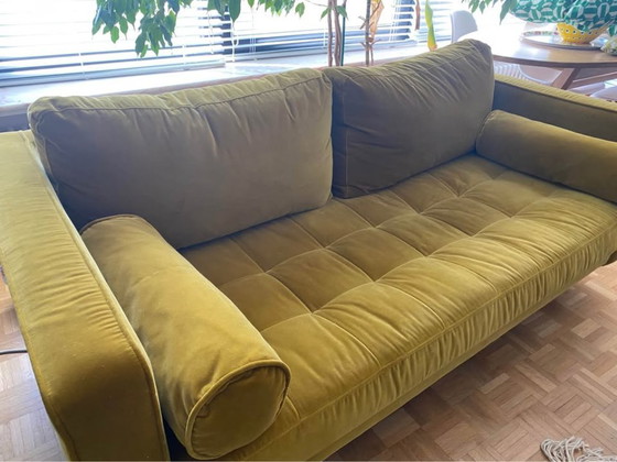 Image 1 of Gelbes Samtsofa