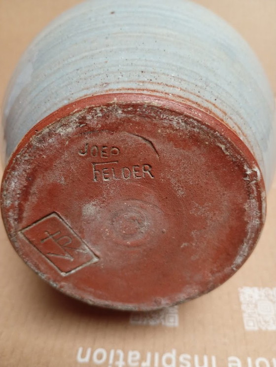 Image 1 of Rara jarra de cerámica de estudio de mediados de siglo: Joep Felder (Tegelen), ca. 1950