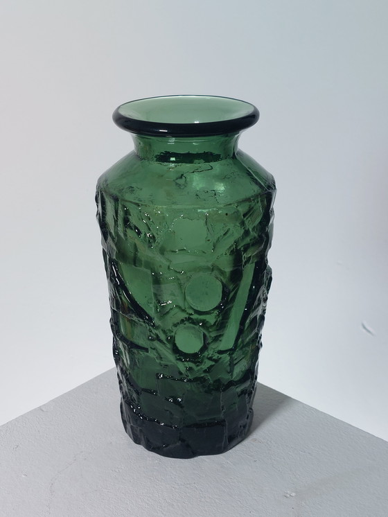 Image 1 of Vintage Mid Century Glasvase Göte Augustsson Ruda Glasbruk 1960er