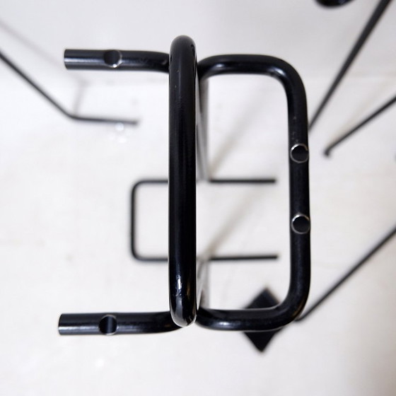 Image 1 of Minimalist Black Metal fire ensemble "Mace-Line" by Ann Maes - 1970s