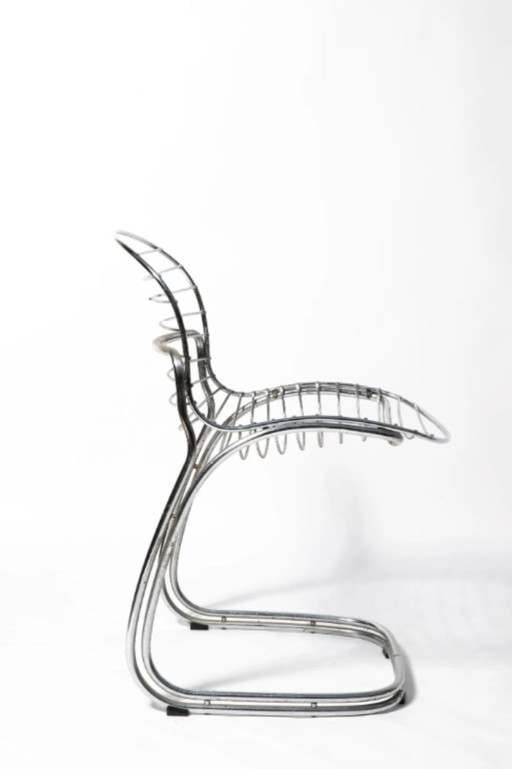 Gastone RINALDI Sabrina Stuhl aus verchromtem Metall