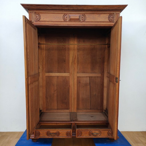 Antieke kledingkast garderobekast spiegelkast demontabel