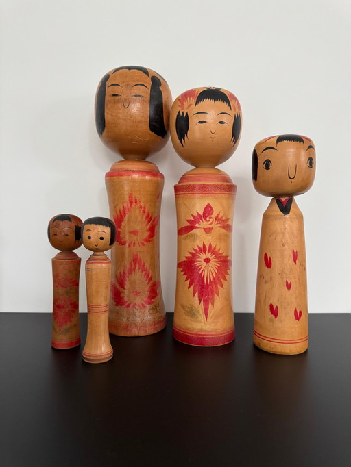 Set of vintage kokeshi