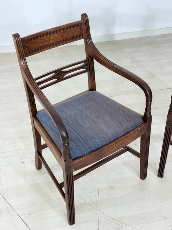 Chaise de salle à manger anglaise élégante | Chaise de bureau | Chaise en acajou | Chaises vintage (photo 5 of 15)