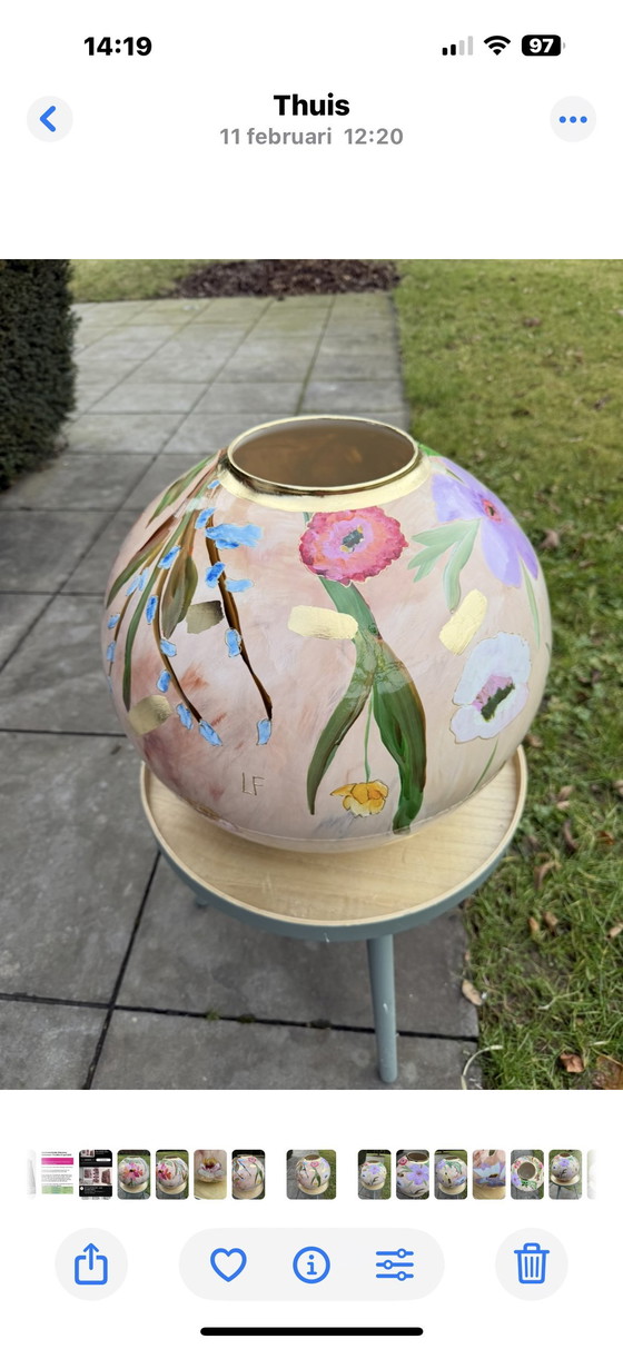 Image 1 of Vaso XL nuovo dipinto a mano VIBE Art