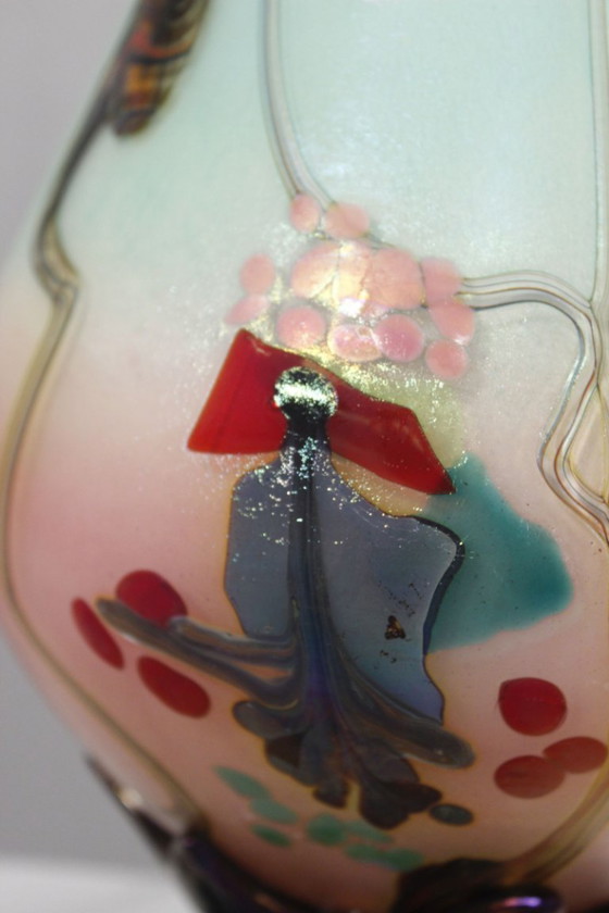 Image 1 of Pascal Guyot & Bernard Aconito in Biot - Large glass paste lamp base, 1990