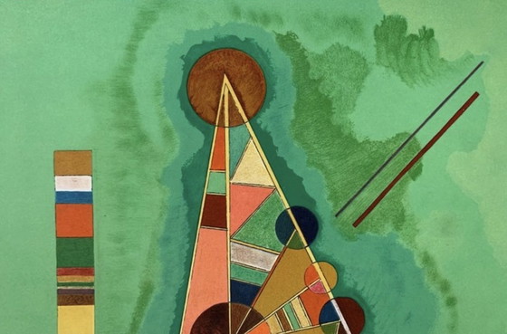 Image 1 of Wassily Kandinsky: "Bauhaus de Dessau". Rare Offset Lithograph, Eighties. In Excellent Condition.