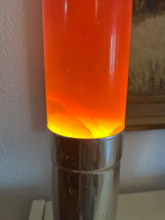 Vintage 70s "Julia" Lava Lamp - Chromed Space Age Design (France) – Table lamps, Glass (photo 2 of 5)