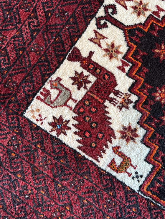 Image 1 of Tapis persan vintage noué à la main 200x100cm
