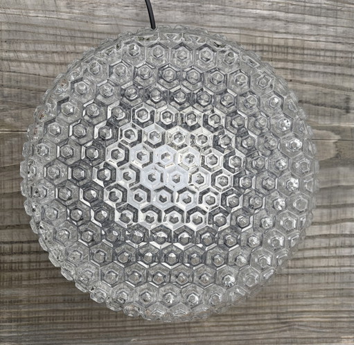 Lampada da soffitto Niko, Belgio, 1960 – plafondlampen, Glass, Plastic (photo 2 of 6)