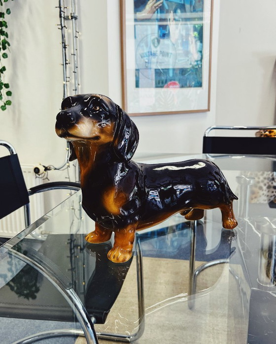 Image 1 of Ceramic Dachshund Statue