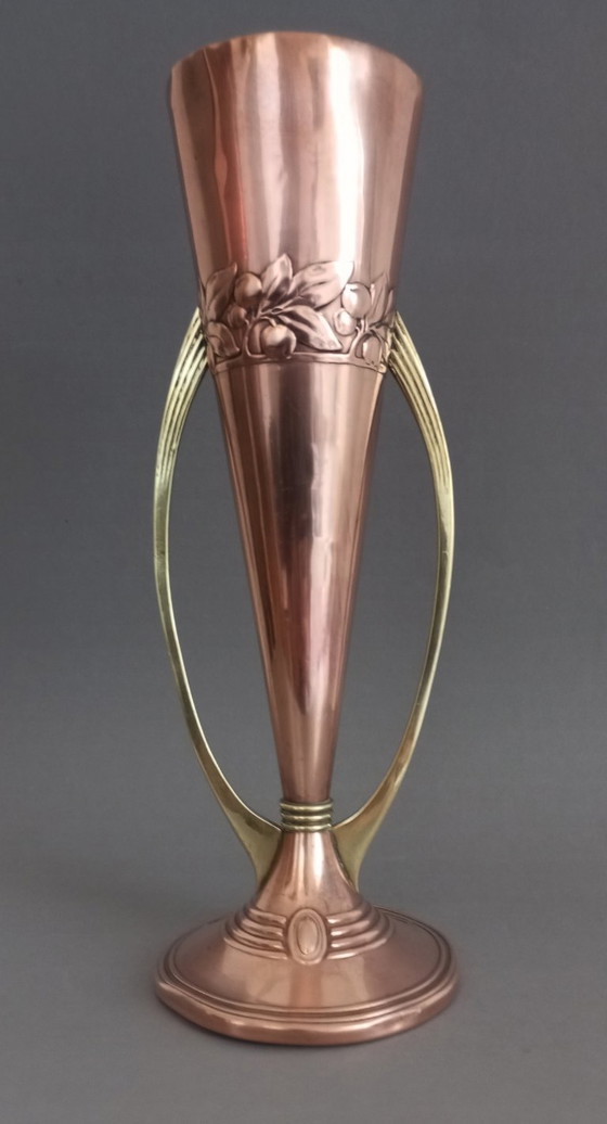 Vaso WMF Art Nouveau, circa 1905, Germania – Vasi, Rame (photo 2 of 6)