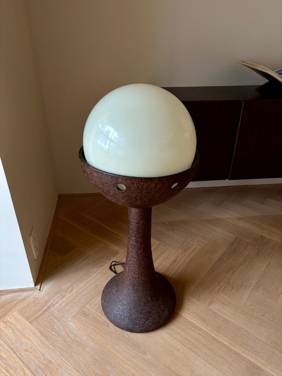 Image 1 of Large Doria Leuchten Vintage Ceramic Brutalist Floor Lamp