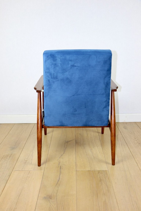 Image 1 of Vintage fauteuil 'Lis', jaren 70, blauw - 2 stuks beschikbaar