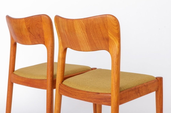 Image 1 of Set aus 8 Niels Koefoed „Ole“ Esszimmerstühlen, dänisches Teakholz, 1970er Jahre, Mid-Century Modern, restaurierte Stühle