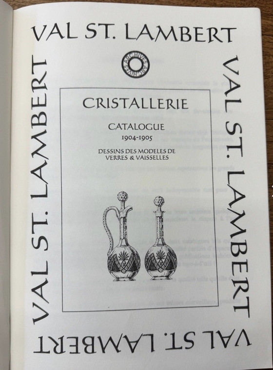 Image 1 of Val Saint Lambert “Service Théodora” kristallen wijn- of waterglazen, België, catalogus 1904-1905, set van 6

