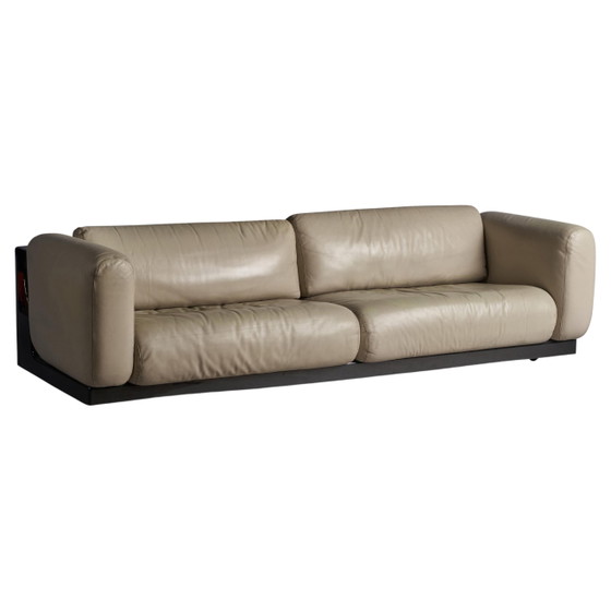 Giovanni Offredi pour Saporiti Italia Canapés en Cuir 1970 Italie – Aluminium, Leather (photo 6 of 28)