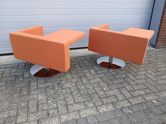 2 fauteuils pivotants Offecct Solitaire - Alfredo Häberli – Chaises pivotantes, Textile, Metal (photo 7 of 13)