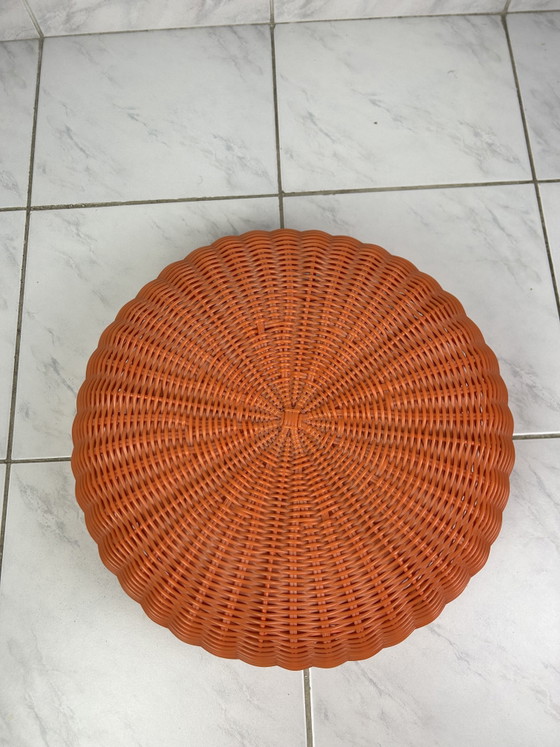 Image 1 of pouf vintage IKEA en fibres synthétiques tissées