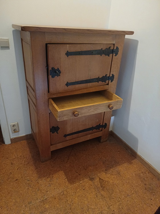 Rustieke bar-kast in eik – Drankenkasten, Iron, Wood (photo 3 of 6)