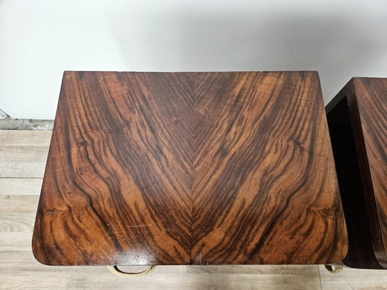 Image 1 of Art Decò bedside tables in briar root and Bakelite